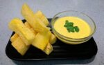 Yucas fritas con Huancaina